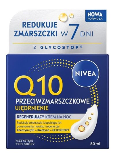 Nivea Q10 Przeciwzmarszczkowe ujędrnienie regenerujący krem na noc 50ml