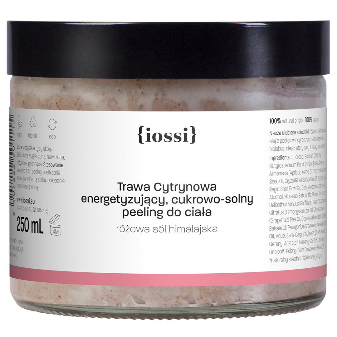 Iossi Iossi Trawa Cytrynowa energetyzujący peeling cukrowy do ciała 250ml — Składniki i ocena
