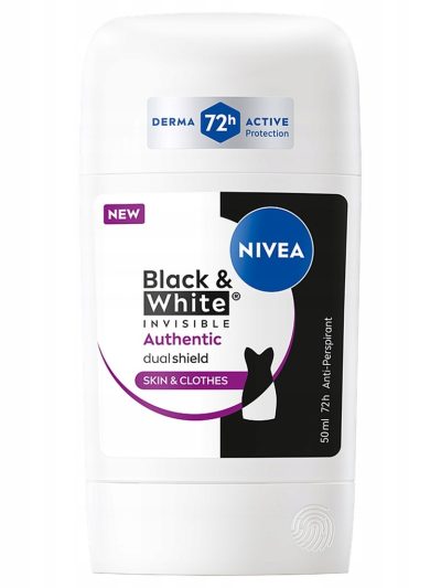 Nivea Black&White Invisible Authentic antyperspirant w sztyfcie 50ml