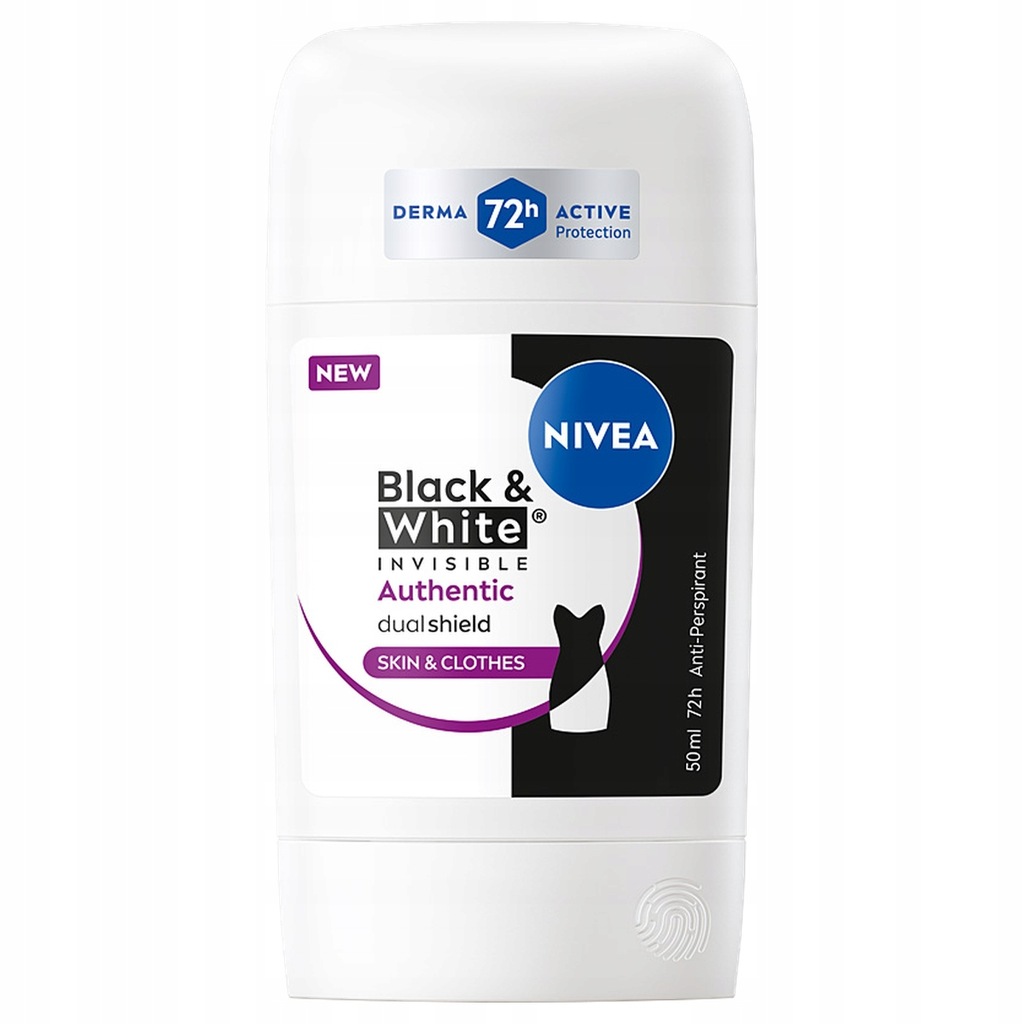 Nivea Nivea Black&White Invisible Authentic antyperspirant w sztyfcie 50ml