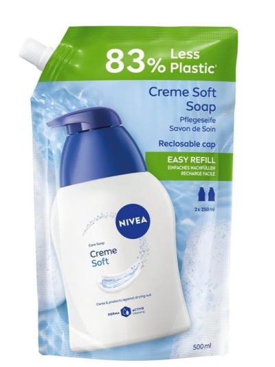 Nivea Care Soap Soft Cream mydło w płynie refill 500ml