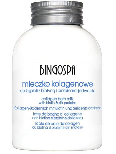 BingoSpa Mleczko kolagenowe do kąpieli z biotyną i proteinami jedwabiu 500ml