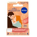 Nivea Bridgerton Edition Penelope&Colin pielęgnująca pomadka do ust Peach Tea 4.8g