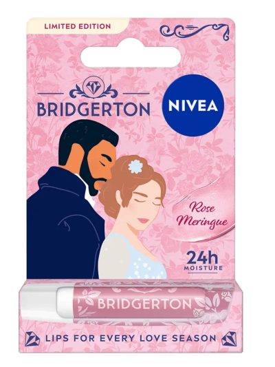 Nivea Bridgerton Edition Daphne&Simon pielęgnująca pomadka do ust Rose Meringue 4.8g