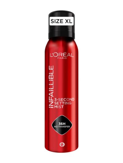 L'Oreal Paris Infaillible 3-Second Setting Mist 3-sekundowy utrwalający makijaż 150ml