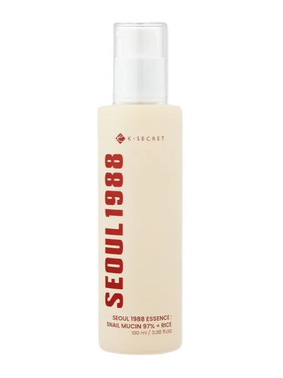 K-SECRET Seoul 1988 Essence Snail Mucin 97% + Rice łagodząca esencja do twarzy z filtratem ze śluzu ślimaka i ryżem 100ml