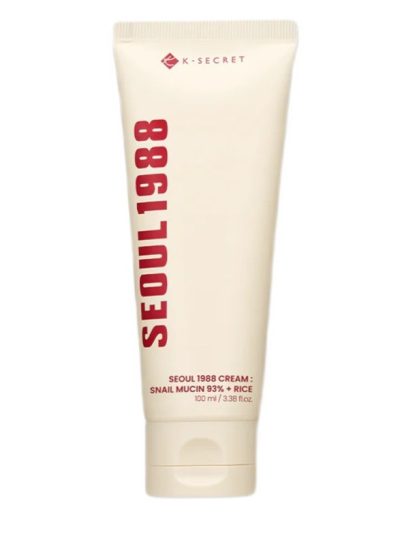 K-SECRET Seoul 1988 Snail Mucin 93% Cream łagodzący krem do twarzy z filtratem ze śluzu ślimaka i ryżem 100ml