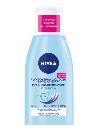 Nivea Pure Hyaluron ekstra delikatny płyn do demakijażu oczu 125ml