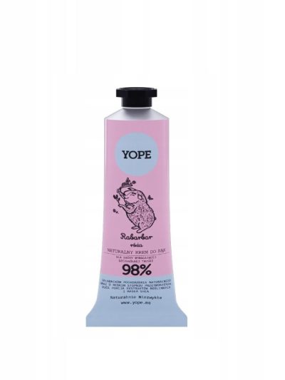 Yope Naturalny krem do rąk Rabarbar i Róża 50ml
