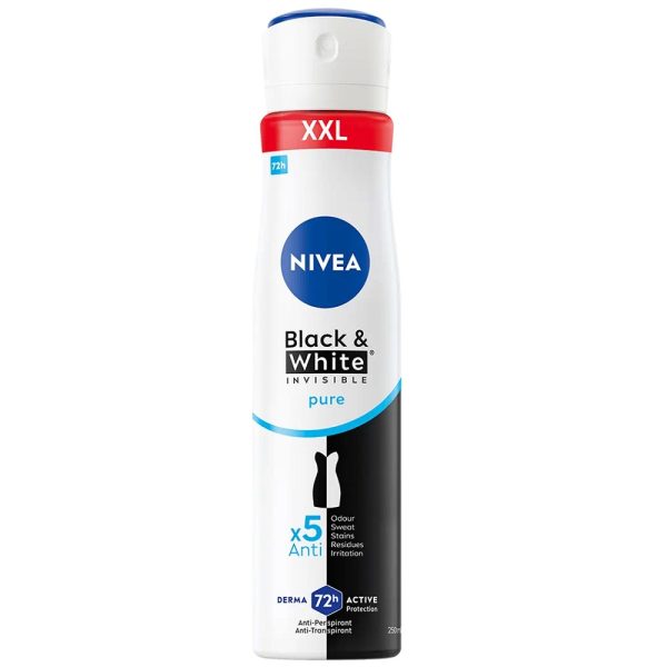 Nivea Black&White Invisible Pure antyperspirant 250ml