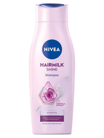 Nivea Hairmilk Natural Shine łagodny szampon pielęgnujący do włosów matowych 400ml