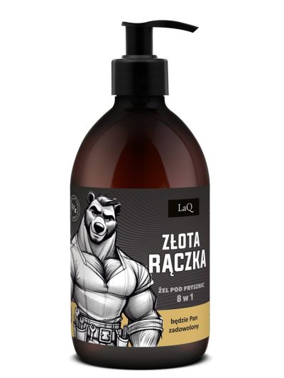 LaQ Żel pod prysznic dla mężczyzn 8w1 Złota Rączka 500ml