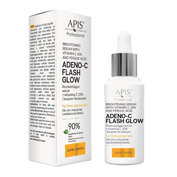APIS Adeno-C Flash Glow rozświetlające serum do twarzy z witaminą C i kwasem ferulowym 30ml