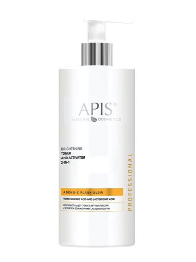 APIS Adeno-C Flash Glow rozświetlający tonik i aktywator 2w1 z kwasem szikimowym i laktobionowym 500ml