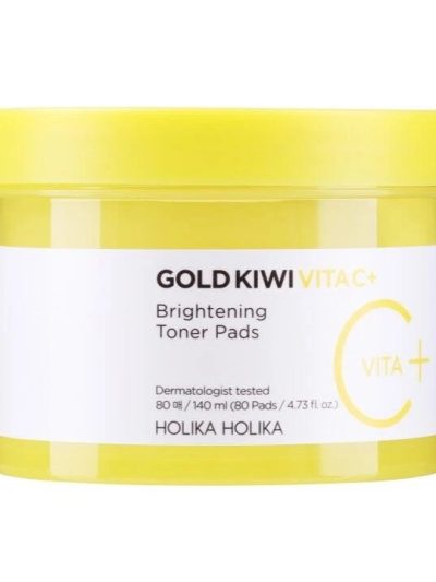HOLIKA HOLIKA Gold Kiwi Vita C+ Brightening Toner Pads rozjaśniające płatki do twarzy 80szt