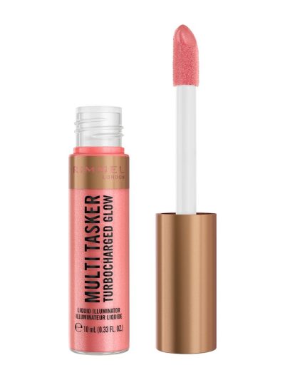 Rimmel Multi Tasker Turbocharged Glow rozświetlający róż w płynie 002 Rosy Rebel 10ml