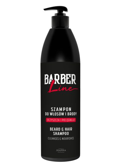 Joanna Professional Barber Line szampon do włosów i brody 1000ml