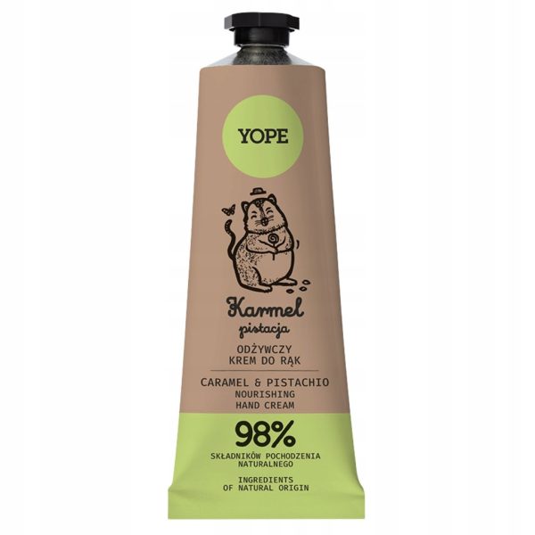 Yope Naturalny odżywczy krem do rąk Karmel & Pistacja 50ml