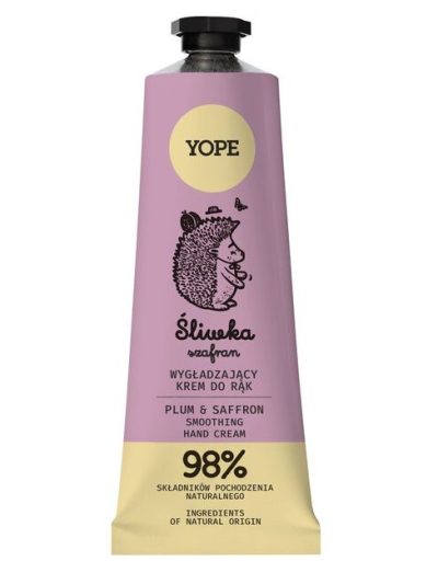 Yope Naturalny wygładzający krem do rąk Śliwka & Szafran 50ml