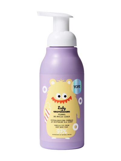 Yope Pianka do mycia ciała dla dzieci Lody Waniliowe 400ml