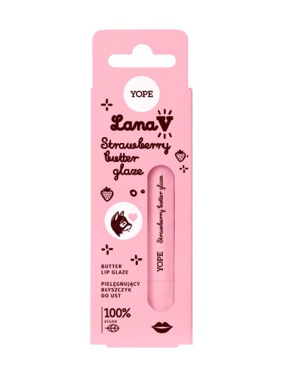 Yope Lana V Lip Glaze pielęgnujący błyszczyk do ust Strawberry Butter 8ml