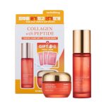 SKIN627 Collagen with Peptide zestaw serum do twarzy 50ml + krem do twarzy 50g + maski w płachcie 3x22ml
