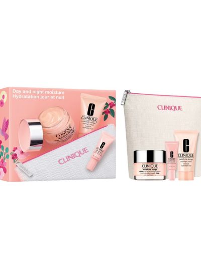 Clinique Day and Night Moisture zestaw żelowy krem do twarzy 50ml + maseczka intensywnie nawilżająca 30ml + serum do twarzy 5ml