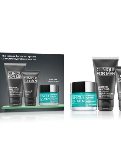 Clinique The Intense Hydration System zestaw krem do twarzy 50ml + peeling do twarzy 30ml + żel do mycia twarzy 50ml