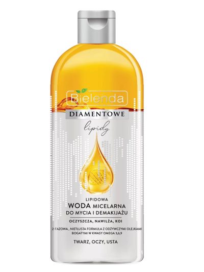 Bielenda Diamentowe Lipidy lipidowa woda micelarna do mycia i demakijażu 425ml