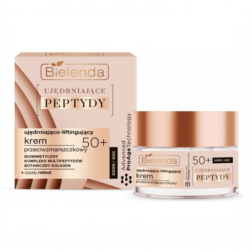 Bielenda Bielenda Ujędrniające Peptydy 50+ ujędrniająco-liftingujący krem przeciwzmarszczkowy na dzień i noc 50ml — Inhaltsstoffe i ocena