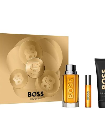 Hugo Boss Boss The Scent For Him zestaw woda toaletowa spray 100ml + woda toaletowa spray 10ml + żel pod prysznic 100ml