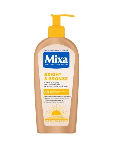 MIXA Bright & Bronze balsam samoopalający do ciała dla jasnych i śniadych karnacji 250ml