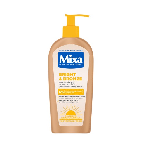 MIXA Bright & Bronze balsam samoopalający do ciała dla jasnych i śniadych karnacji 250ml