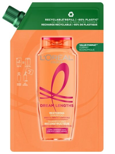 L'Oreal Paris Elseve Dream Long odbudowujący szampon w opakowaniu uzupełniającym 500ml
