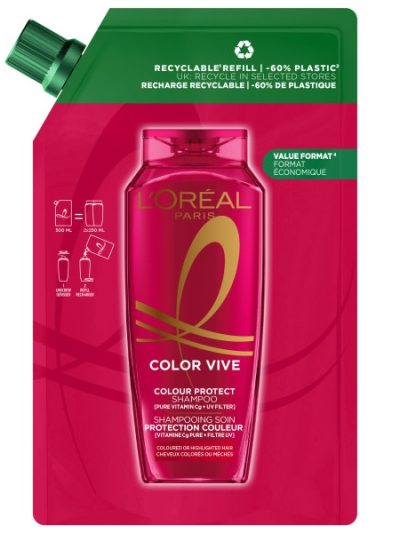 L'Oreal Paris Elseve Color Vive chroniący kolor szampon w opakowaniu uzupełniającym 500ml