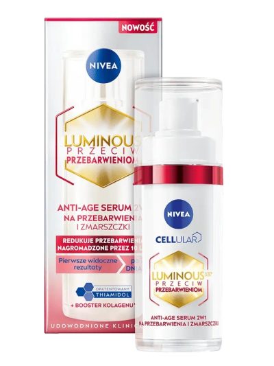 Nivea Luminous 630® anti-age serum 2w1 na przebarwienia i zmarszczki 30ml