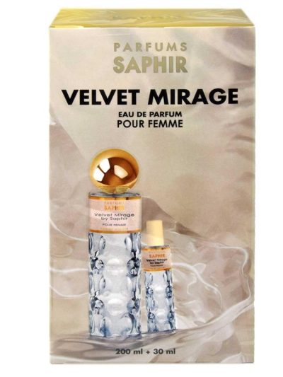 Saphir Velvet Mirage Pour Femme zestaw woda perfumowana spray 200ml + woda perfumowana spray 30ml
