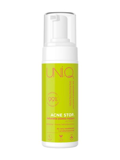 UNI.Q Acne Stop. naturalna pianka myjąca do twarzy 150ml