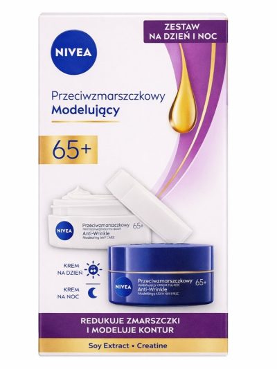 Nivea Przeciwzmarszczkowy + Modelujący zestaw krem do twarzy na dzień i noc 2x50ml