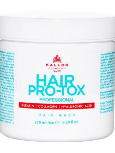 Kallos Hair Pro-Tox Hair Mask maska do włosów z keratyną kolagenem i kwasem hialuronowym 275ml