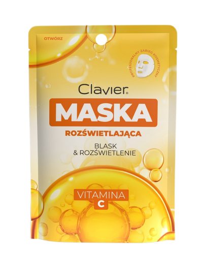 Clavier Maska rozświetlająca w płachcie z witaminą C 25ml