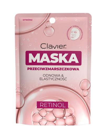 Clavier Maska przeciwzmarszczkowa w płachcie z retinolem 25ml