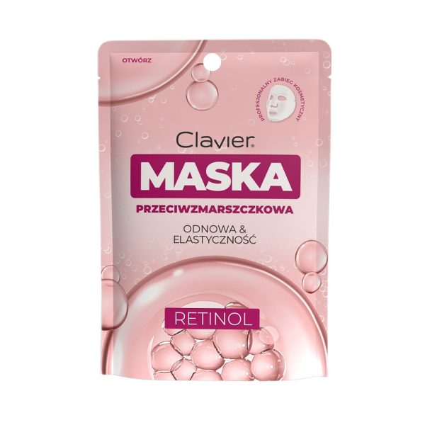 Clavier Maska przeciwzmarszczkowa w płachcie z retinolem 25ml