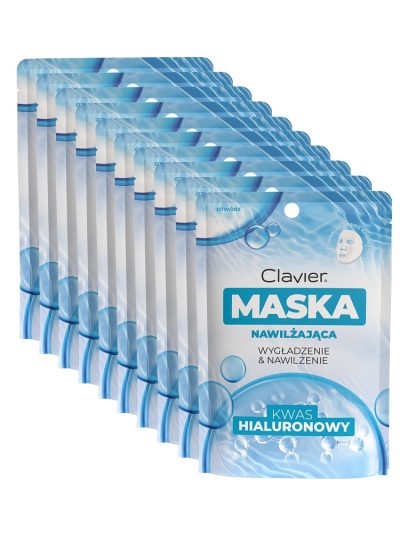 Clavier Maska nawilżająca w płachcie z kwasem hialuronowym 10szt.