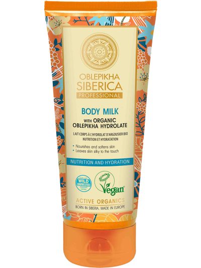 Natura Siberica Oblepikha Professional odżywczo-nawadniające mleczko do ciała na bazie hydrolatu z rokitnika 200ml