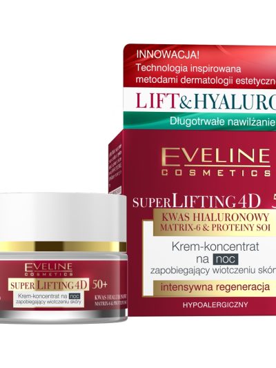 Eveline Cosmetics Super Lifting 4D krem-koncentrat zapobiegający wiotczeniu na noc 50+ 50ml