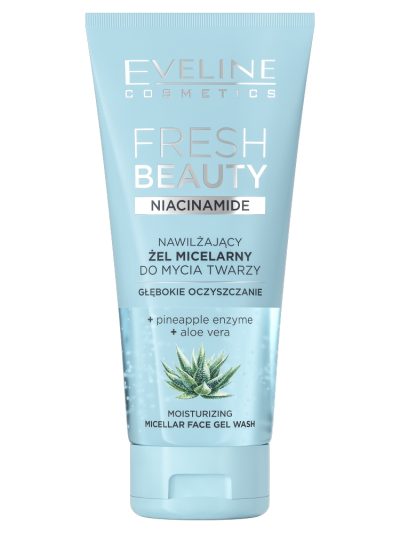 Eveline Cosmetics Fresh Beauty nawilżający żel micelarny do mycia twarzy z niacynamidem 150ml