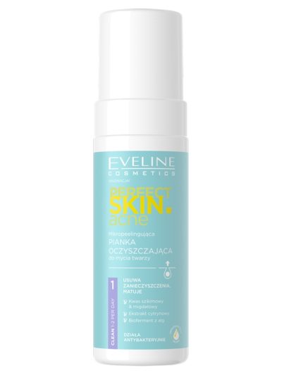 Eveline Cosmetics Perfect Skin.acne mikropeelingująca pianka oczyszczająca do mycia twarzy 150ml