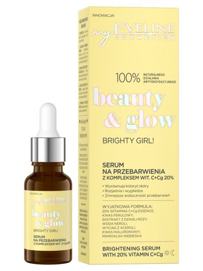 Eveline Cosmetics Beauty & Glow serum na przebarwienia z kompleksem wit. C + Cg 20% 18ml