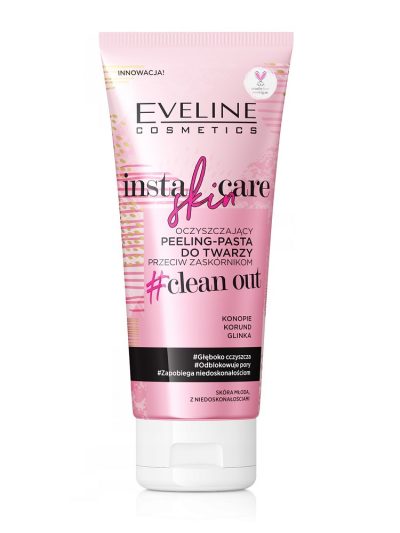 Eveline Cosmetics Insta Skin Care oczyszczający peeling-pasta do twarzy przeciw zaskórnikom 75ml